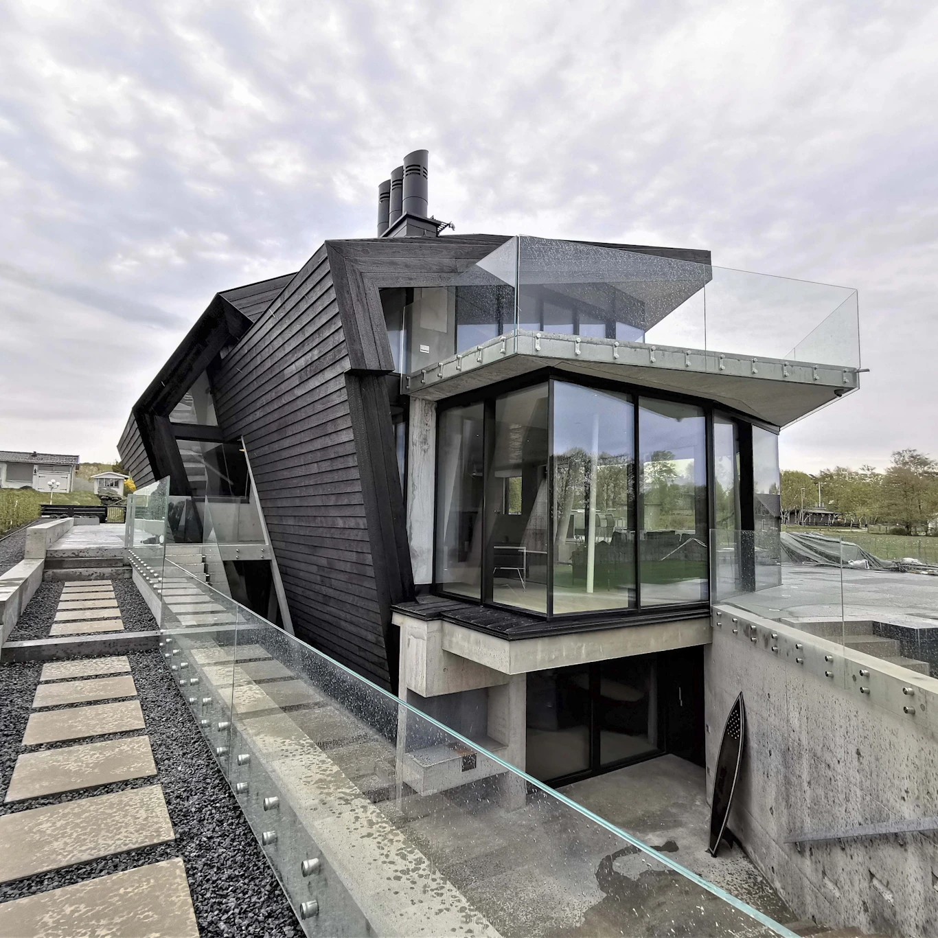 Rectangle Cladding House Accoya Charred Cladding at Villa Andersson, Sweden - Accoya